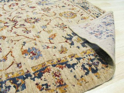 Oushak Beige Machine Made 79 X 99 Area Rug 834-131574 Image 2