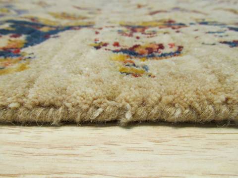 Oushak Beige Machine Made 79 X 99 Area Rug 834-131574 Image 4
