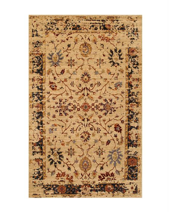 Oushak Beige Machine Made 79 X 99 Area Rug 834-131574 Image 0