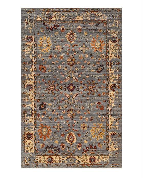 Oushak Blue Machine Made 89 X 119 Area Rug 834-131579 Image 0