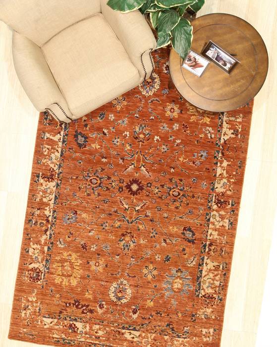 Serapi Blue Machine Made 96 X 136 Area Rug 834-131588 Image 5