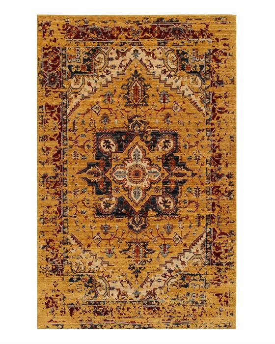 Serapi Yellow Machine Made 79 X 99 Area Rug 834-131594 Image 0
