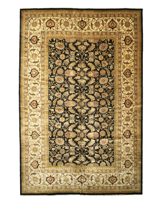 Sarouk Black Hand Knotted 120 X 186 Area Rug 834-131618 Image 0
