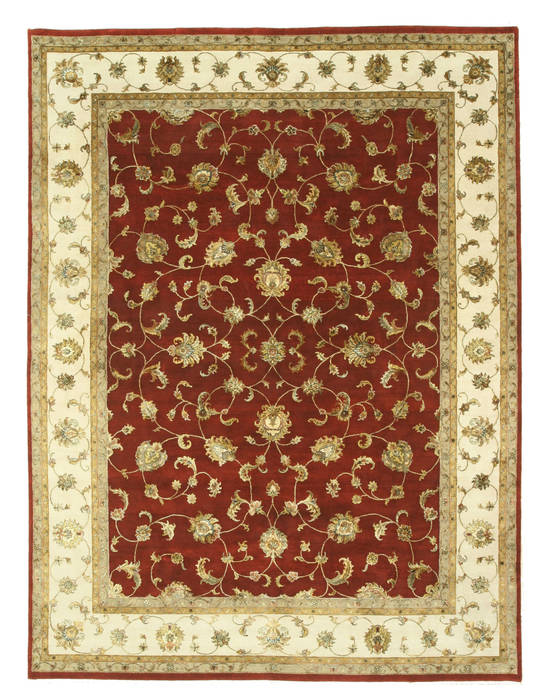 Jaipur Red Hand Knotted 91 X 121 Area Rug 834-131619 Image 0