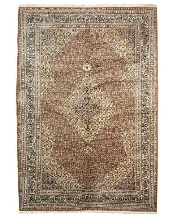 Tabriz Brown Hand Knotted 112 X 161 Area Rug 834-131625 Image 0