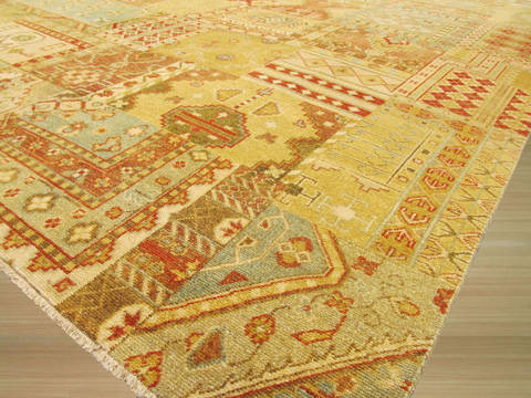 Multicolor Hand Knotted 93 X 119 Area Rug 834-131633 Image 1