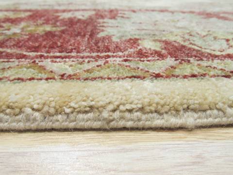 Agra Beige Hand Knotted 80 X 101 Area Rug 834-131639 Image 4