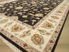 Agra Black Hand Knotted 91 X 121  Area Rug 834-131645 Thumb 1