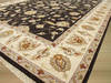 Agra Black Hand Knotted 91 X 121 Area Rug 834-131645 Thumb 1
