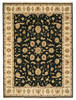 Agra Black Hand Knotted 91 X 121  Area Rug 834-131645 Thumb 0
