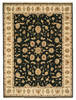 Agra Black Hand Knotted 91 X 121 Area Rug 834-131645 Thumb 0