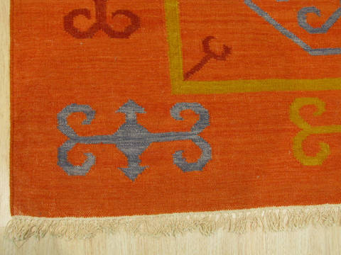 Kilim Red Hand Made 80 X 100 Area Rug 834-131680 Image 1