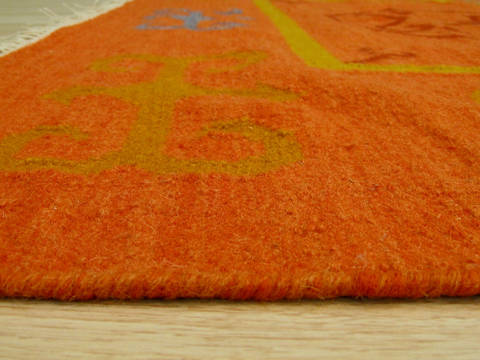 Kilim Red Hand Made 80 X 100 Area Rug 834-131680 Image 2
