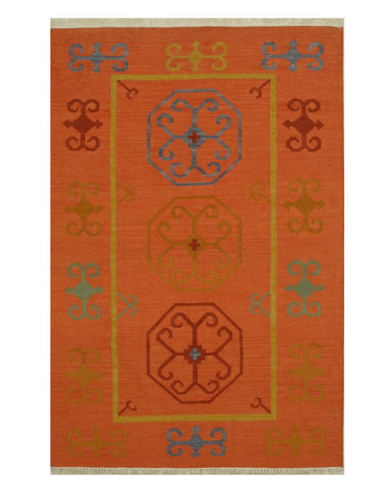 Kilim Red Hand Made 80 X 100 Area Rug 834-131680 Image 0