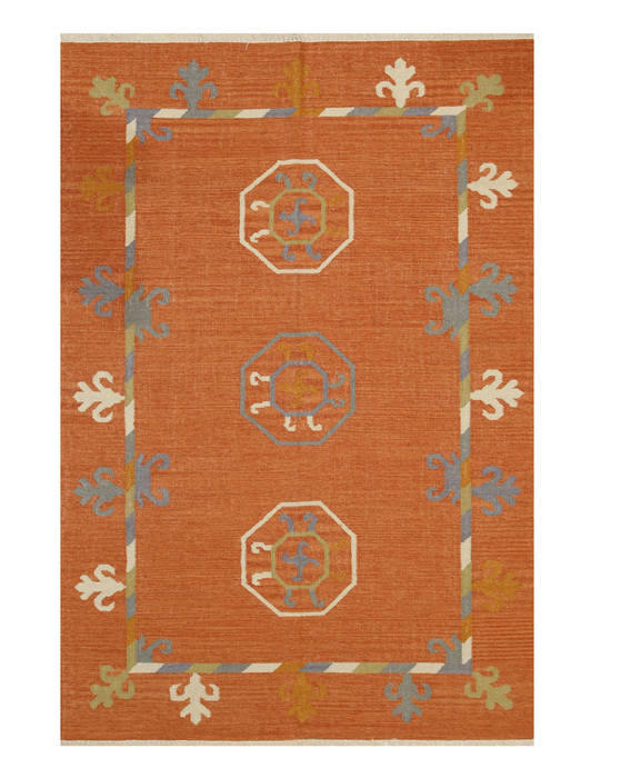 Kilim Red Hand Made 56 X 80 Area Rug 834-131683 Image 0