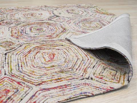 Modern-Contemporary Beige Hand Made 89 X 119  Area Rug 834-131743 Image 2