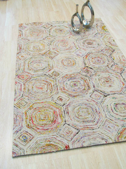 Modern-Contemporary Beige Hand Made 89 X 119  Area Rug 834-131743 Image 3