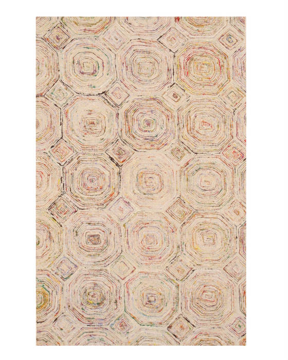 Modern-Contemporary Beige Hand Made 89 X 119  Area Rug 834-131743 Image 0