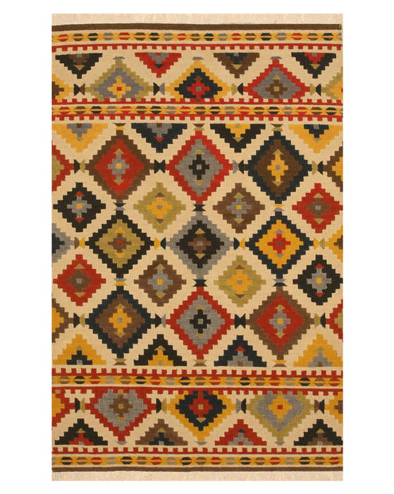 Kilim Beige Hand Woven 80 X 100 Area Rug 834-131745 Image 0