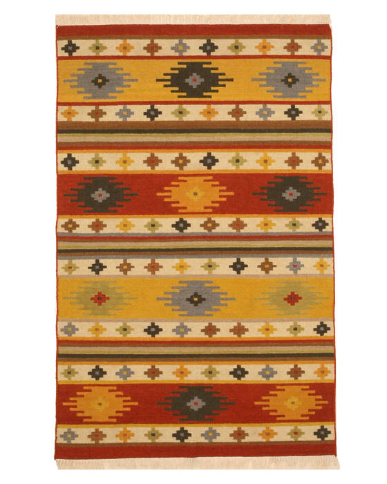 Kilim Multicolor Hand Woven 80 X 100 Area Rug 834-131747 Image 0