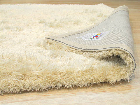 Shaggy Beige Hand Made 89 X 119 Area Rug 834-131756 Image 2