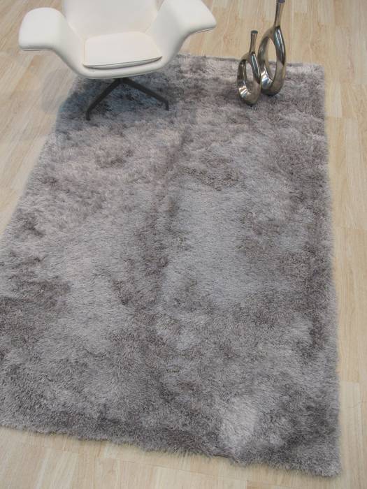Shaggy Grey Hand Made 89 X 119 Area Rug 834-131759 Image 3
