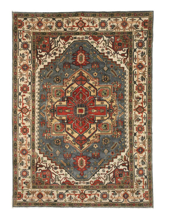 Serapi Blue Hand Knotted 80 X 100 Area Rug 834-131783 Image 0
