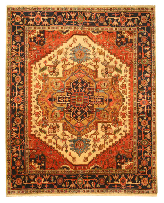 Serapi Beige Hand Knotted 100 X 140 Area Rug 834-131785 Image 0