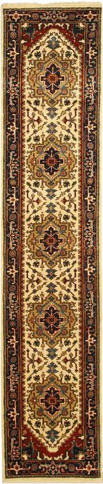 Serapi Beige Runner Hand Knotted 26 X 100 Area Rug 834-131788 Image 0
