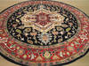 Serapi Blue Round Hand Knotted 80 X 80 Area Rug 834-131804 Thumb 1