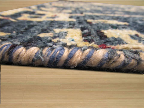 Modern-Contemporary Blue Hand Knotted 90 X 120 Area Rug 834-131822 Image 3