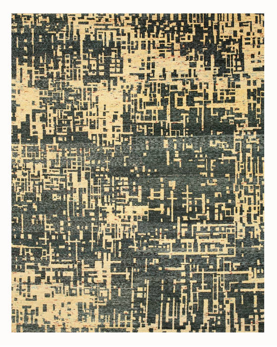 Modern-Contemporary Blue Hand Knotted 90 X 120 Area Rug 834-131822 Image 0