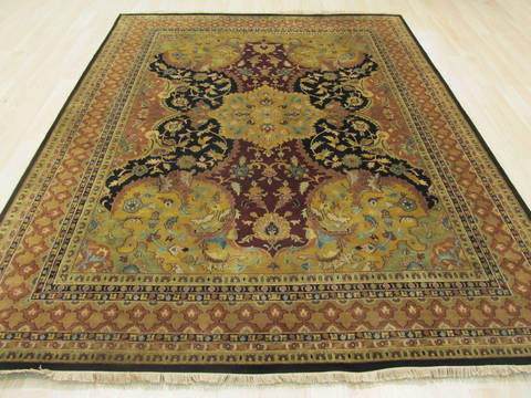 Black Hand Knotted 60 X 90 Area Rug 834-131828 Image 2
