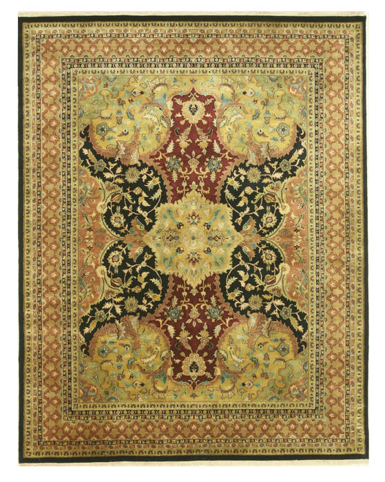 Black Hand Knotted 60 X 90 Area Rug 834-131828 Image 0