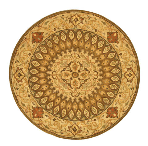 Brown Round Hand Tufted 79 X 79 Area Rug 834-131841 Image 0