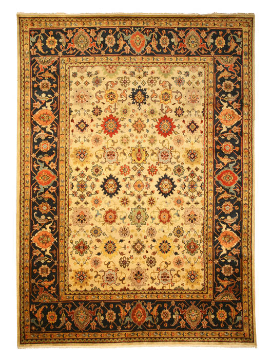 Mahal Beige Hand Knotted 80 X 100 Area Rug 834-131858 Image 0