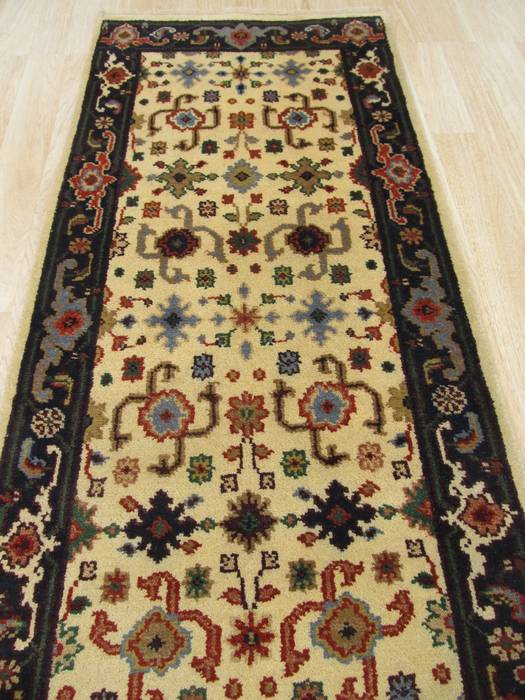 Mahal Blue Runner Hand Knotted 26 X 80 Area Rug 834-131861 Image 2