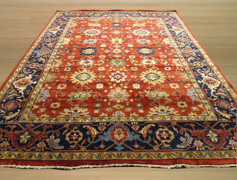 Mahal Red Hand Knotted 120 X 180 Area Rug 834-131867 Image 2
