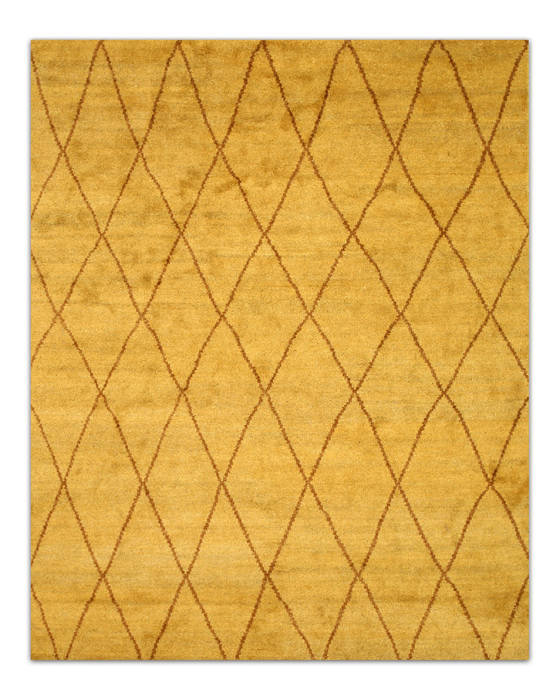 Moroccan Yellow Hand Knotted 80 X 100 Area Rug 834-131873 Image 0