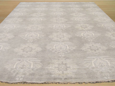 Grey Hand Knotted 90 X 120 Area Rug 834-131885 Image 2