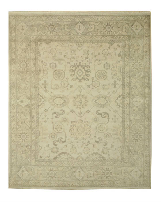 Oushak Beige Hand Knotted 90 X 120 Area Rug 834-131890 Image 0