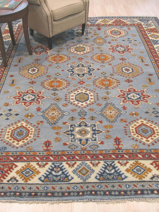 Kazak Blue Hand Knotted 100 X 140 Area Rug 834-131900 Image 3