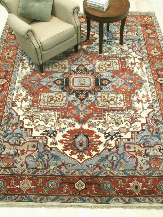 Serapi Beige Hand Knotted 100 X 140 Area Rug 834-131903 Image 3