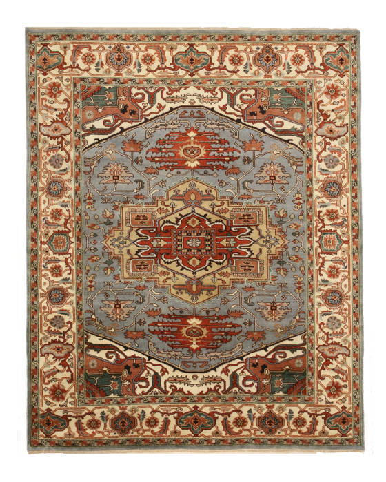 Serapi Blue Hand Knotted 100 X 140 Area Rug 834-131908 Image 0