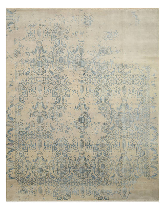 Modern-Contemporary Beige Hand Knotted 92 X 119 Area Rug 834-131916 Image 0