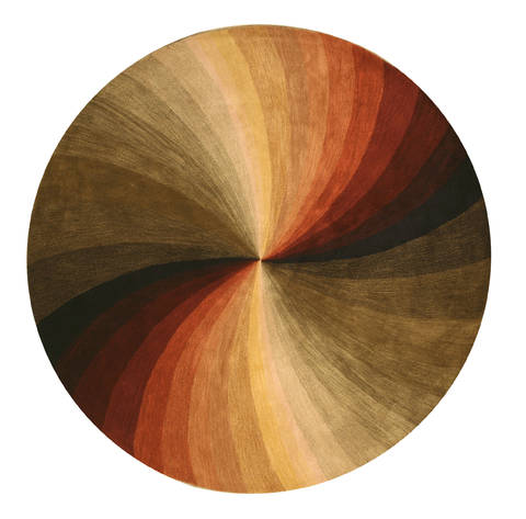 Modern-Contemporary Multicolor Round Hand Tufted 60 X 60 Area Rug 834-131924 Image 0