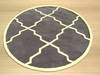 Modern-Contemporary Beige Round Hand Tufted 40 X 40  Area Rug 834-131928 Thumb 1