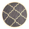 Modern-Contemporary Beige Round Hand Tufted 40 X 40 Area Rug 834-131928 Thumb 0