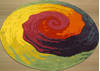 Modern-Contemporary Multicolor Round Hand Tufted 60 X 60  Area Rug 834-131935 Thumb 1