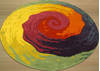 Modern-Contemporary Multicolor Round Hand Tufted 60 X 60 Area Rug 834-131935 Thumb 1